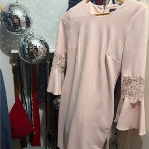 Tommy Hilfiger Blush Lace Sleeve Dress NWTS